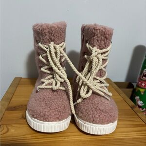 Pink Fuzzy boots